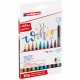 Set markere brush pen Edding 1340 Glitter, 10 culori glitter, varf flexibil, cerneala pe baza de apa