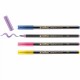 Marker Edding 1340 Glitter, set 4 culori glitter, varf tip pensula 1-6 mm