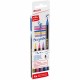 Marker Edding 1340 Glitter, set 4 culori glitter, varf tip pensula 1-6 mm