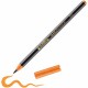 Marker Edding 1340 Glitter, varf tip pensula, 1-6 mm, portocaliu