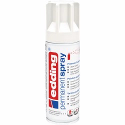 Spray vopsea acrilica Edding 5200, alb mat, uscare rapida, acoperire inalta, 200 ml