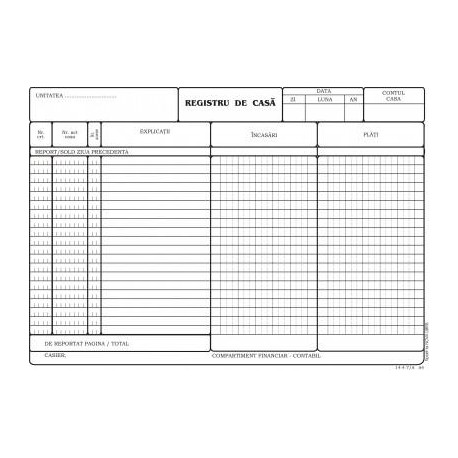 Registru de casa, A4, fata, 3 carnete a 100 file/set