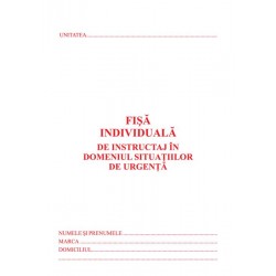 Fisa de instruire individuala privind securitatea si sanatatea in munca, carnet 10 file, 25 bucati/set