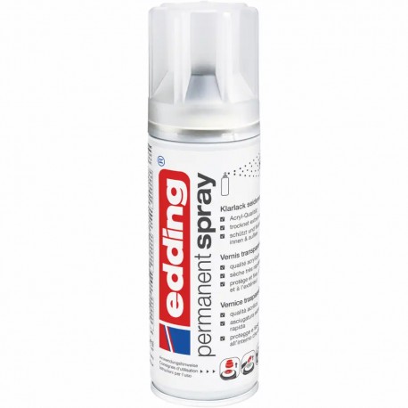 Spray vopsea acrilica Edding 5200, transparent mat, uscare rapida, acoperire inalta, 200 ml