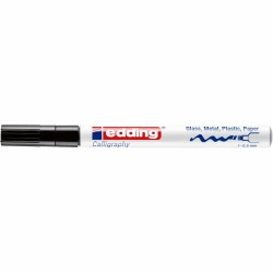 Marker cu vopsea Edding 753, varf caligrafic, 1-2.5 mm, uscare rapida, negru