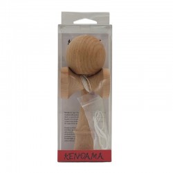 Kendama - Jucarie din lemn natur, fara model, cupa mare, rezerva snur