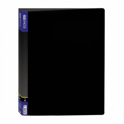 Caiet mecanic A4, 4 inele, 25 mm, negru