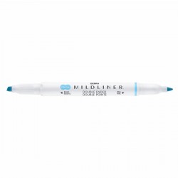 Textmarker cu doua capete Zebra, Mildliner, albastru