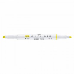 Textmarker cu doua capete Zebra, Mildliner, galben