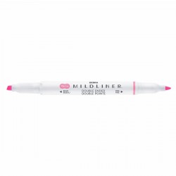 Textmarker cu doua capete Zebra, Mildliner, roz