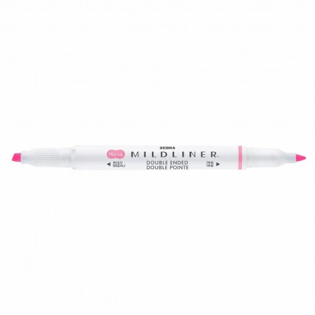 Textmarker cu doua capete Zebra, Mildliner, roz