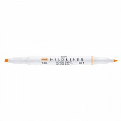 Textmarker cu doua capete Zebra, Mildliner, portocaliu
