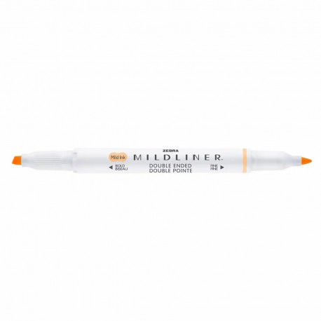 Textmarker cu doua capete Zebra, Mildliner, portocaliu