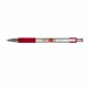 Pix cu mecanism Zebra, F301, 0.7 mm, corp rosu, scriere albastra