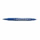 Marker permanent cu doua capete Zebra, Mckie Care, 0.5 mm/1 mm, albastru