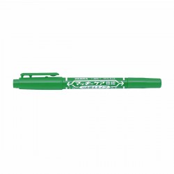 Marker permanent cu doua capete Zebra, Mckie Care, 0.5 mm/1 mm, verde