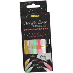 Set 6 linere acrilice Online, Clasic