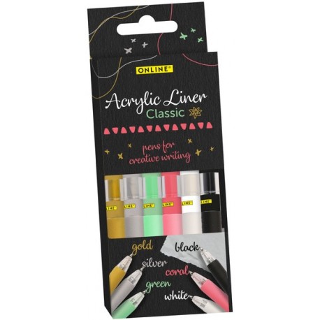 Set 6 linere acrilice Online, Clasic