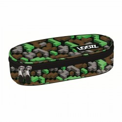Penar Looz Play Games, 1 compartiment, 22.5 x 10.5 x 5.5 cm, camuflaj pixelat