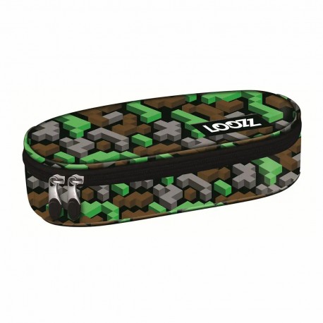 Penar Looz Play Games, 1 compartiment, 22.5 x 10.5 x 5.5 cm, camuflaj pixelat