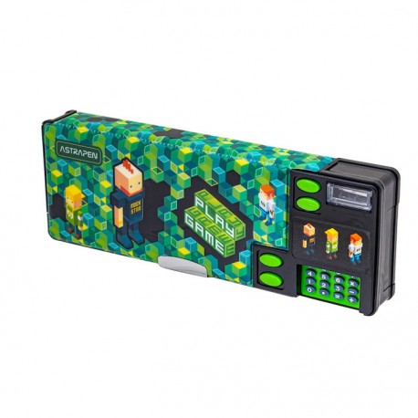 Penar cu calculator AstraPen Pixel, 2 compartimente, multicolor