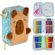 Penar triplu Astra Fluffy Capy AC31, 3 compartimente, echipat