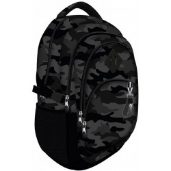 Ghiozdan Loozz Premium Moro, 2 compartimente, negru