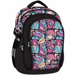 Ghiozdan Majewski ST Right, BP01, Manga Girl, 17 inch, 4 compartimente