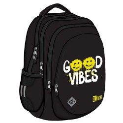 Ghiozdan Majewski ST Right, BP06, Good Vibes, 17 inch, 4 compartimente