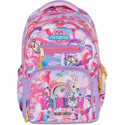 Ghiozdan Mitama New Plus, 3 compartimente, Plus Rainbow