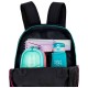 Ghiozdan Astra Head AB200, 3 compartimente, 44 x 32 x 19 cm, black/pink/mint