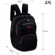 Ghiozdan Astra Head AB200, 3 compartimente, 44 x 32 x 19 cm, black/pink/mint