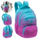Ghiozdan scoala Astra AB200, Hexagon Mint Ombre, 3 compartimente, 44 x 32 x 19 cm