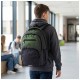 Ghiozdan Astra AB200, Hexagon Green Ombre, 3 compartimente, 44 x 32 x 19 cm