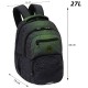 Ghiozdan Astra AB200, Hexagon Green Ombre, 3 compartimente, 44 x 32 x 19 cm