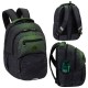 Ghiozdan Astra AB200, Hexagon Green Ombre, 3 compartimente, 44 x 32 x 19 cm