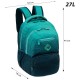 Ghiozdan Astra AB200, Hexagon Lagoon Ombre, 3 compartimente, 44 x 32 x 19 cm