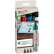 Marker permanent Edding 21 EcoLine, varf rotund 1.5-3mm, set 4 buc