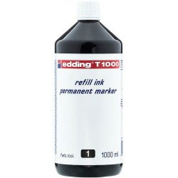 Tus de reumplere Edding T1000 pentru marker permanent, 1000 ml, negru
