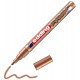 Marker permanent Edding 751 cu vopsea, corp metalic, varf rotund, 1-2 mm, cupru metalic