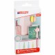 Set markere cu vopsea edding 751 Pastel, corp metalic, varf rotund, 1-2 mm, 5 culori