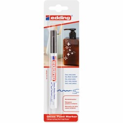 Marker cu vopsea Edding 751, corp metalic, varf rotund, 1-2 mm, negru, 1 buc/blister
