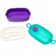 Cutie pentru pranz Astra Aqua Pure, 900 ml, 21 x 12 x 7 cm, mov/verde