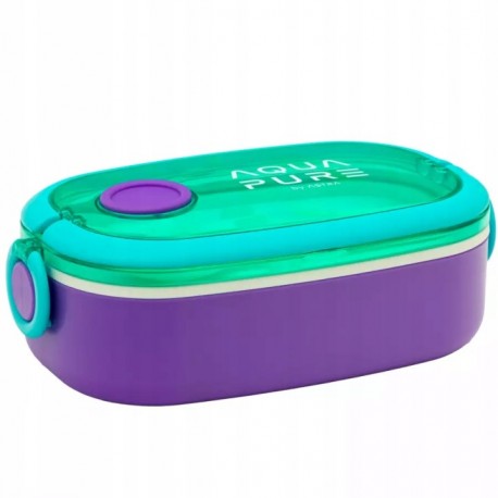Cutie pentru pranz Astra Aqua Pure, 900 ml, 21 x 12 x 7 cm, mov/verde