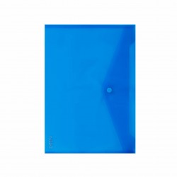Mapa documente, Noki, A4, inchidere cu capsa, plastic, albastru