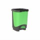 Cos gunoi cu pedala, 28L, verde