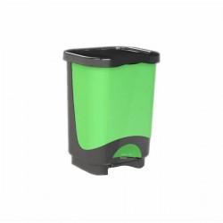 Cos gunoi cu pedala, 28L, verde