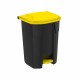 Cos gunoi cu pedala si capac, 50L, galben