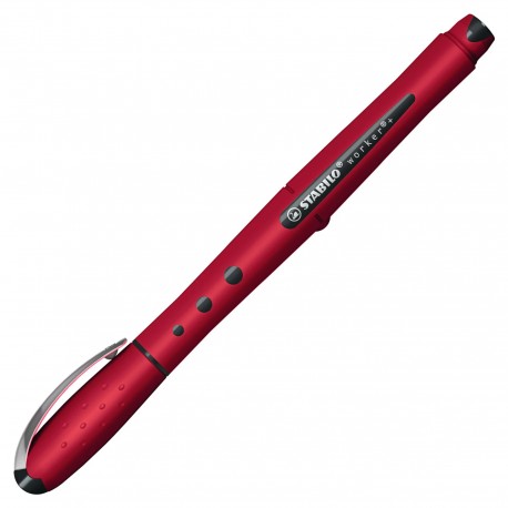 Roller Stabilo worker+NatureCOLORS Wildflower, 0.5 mm, corp burgundy, cerneala albastra