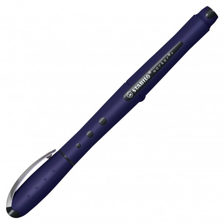 Roller Stabilo worker+NatureCOLORS Wildflower, 0.5 mm, corp Prussian blue, cerneala albastra
